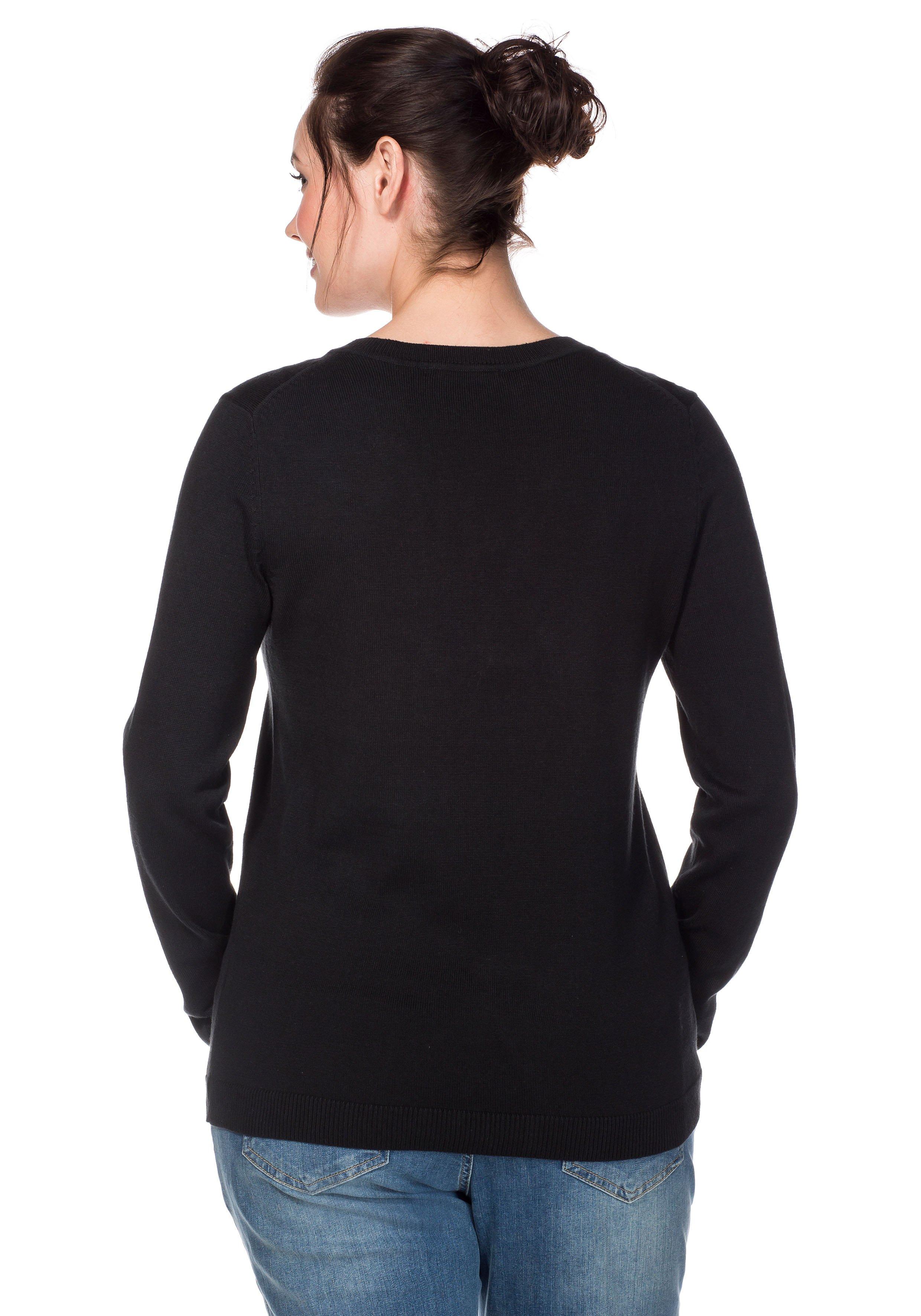 Pullover aus Feinstrick mit V-Ausschnitt