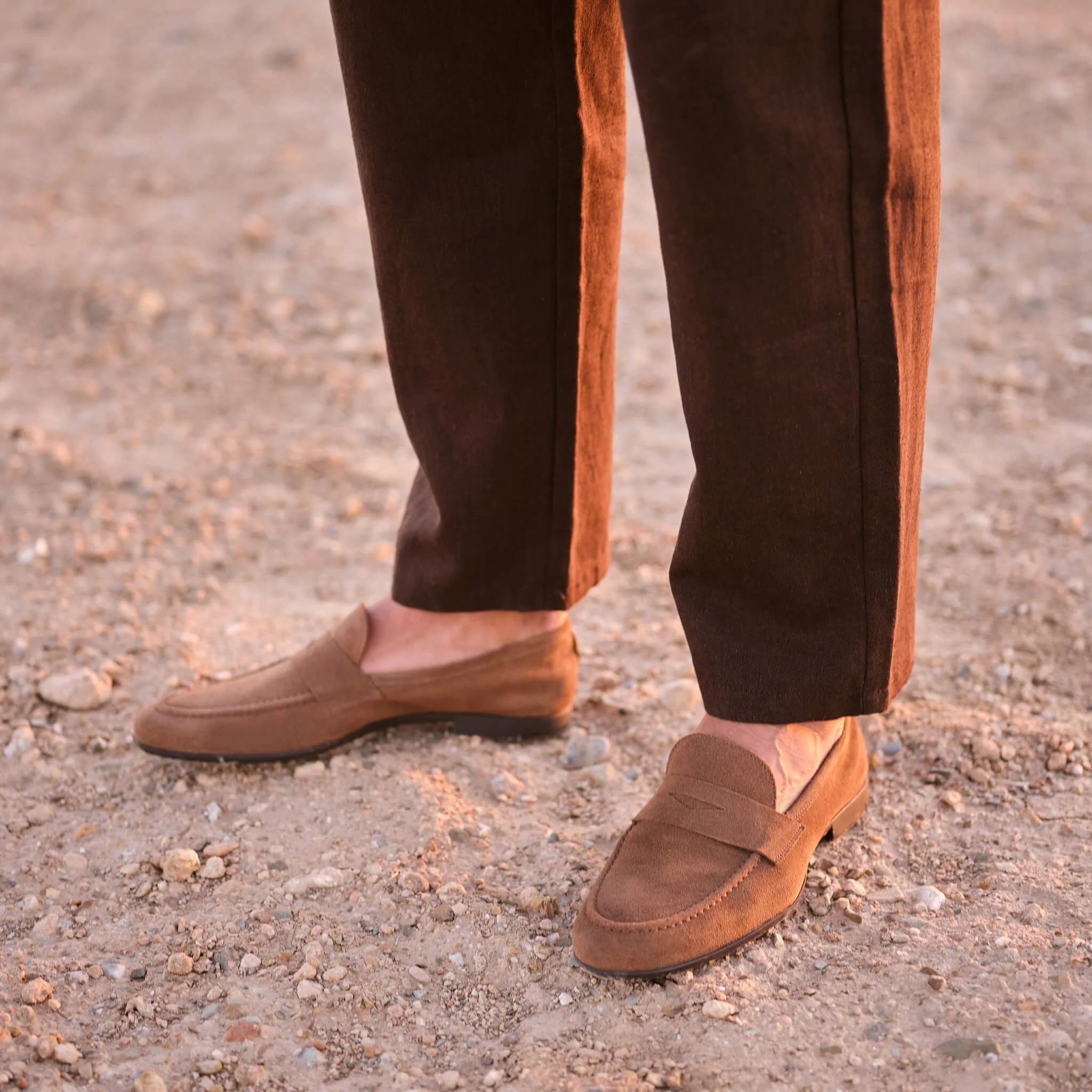 Marty-Mocassin en veau velours marron