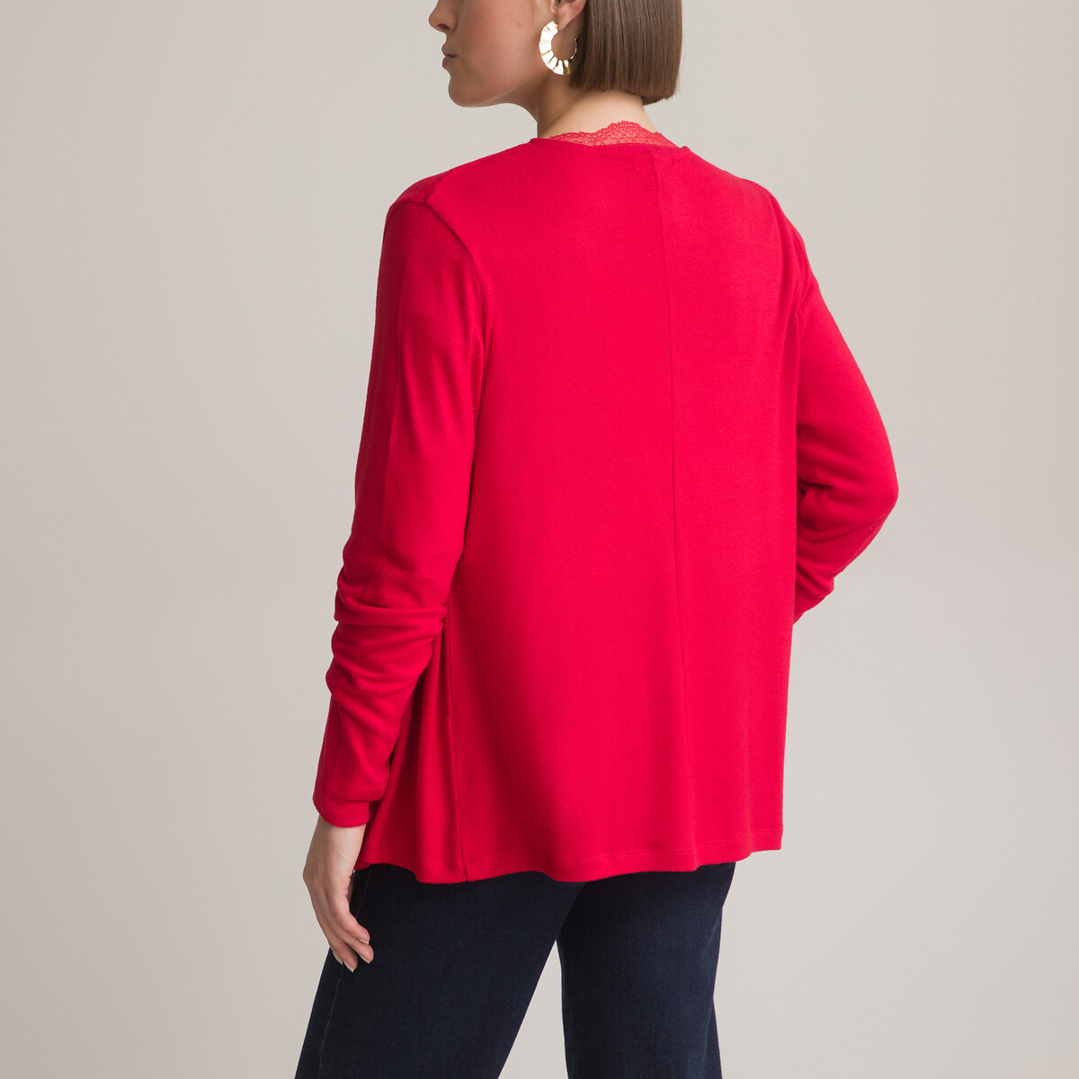 ANNE WEYBURN<br>Cardigã em malha fina
