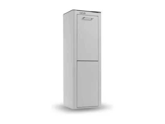 Poubelle cuisine de tri sélectif - 2 compartiments de 20L- CUBEK