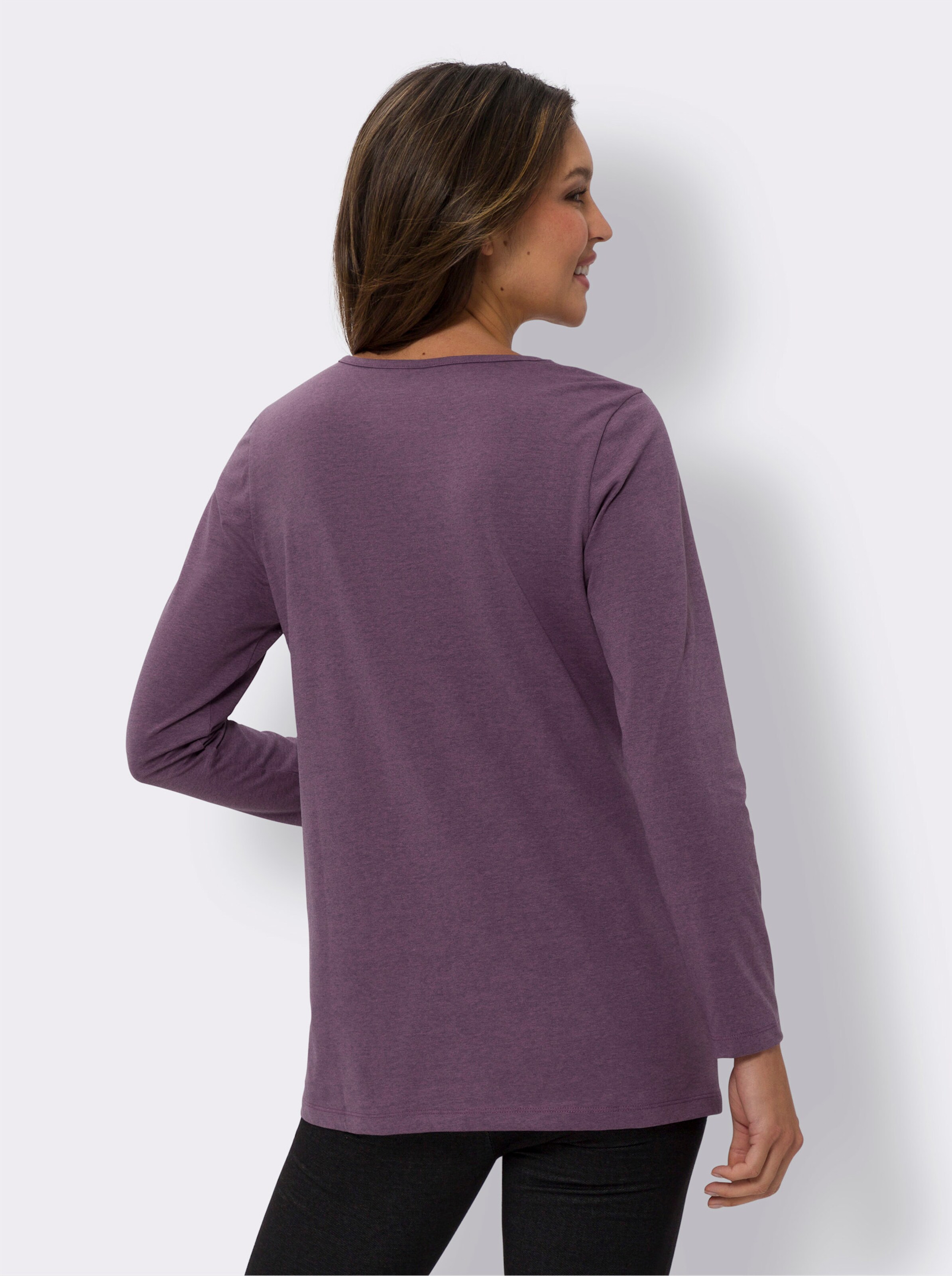 Longshirt im Mix aus Baumwolle und Viskose