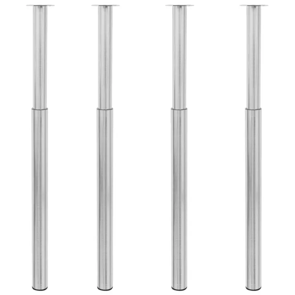 vidaXL - Tafelpoot - Zilver - IJzer - 4 stuks
