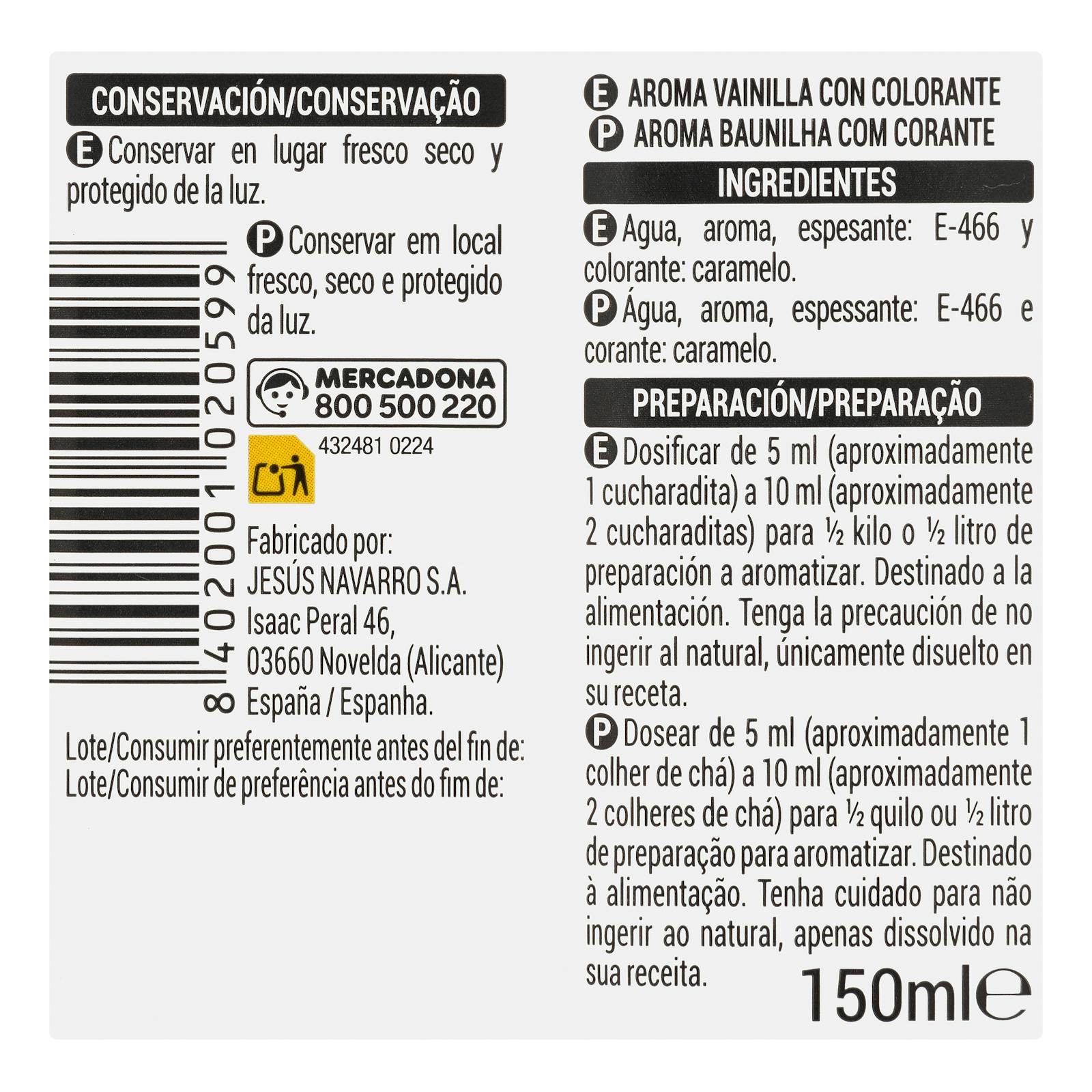Arôme de vanille Hacendado