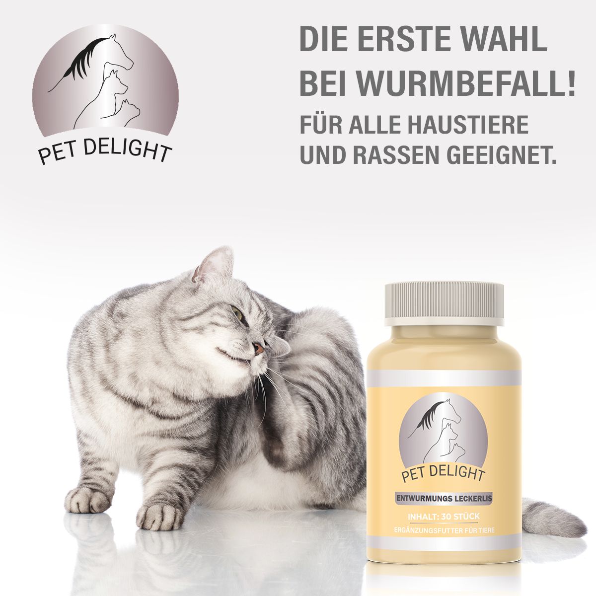 Pet Delight® | Wurm Leckerlis | Wurmmittel für Tiere