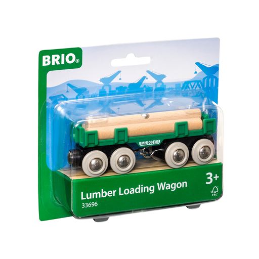 BRIO Togvogn Med Tømmer