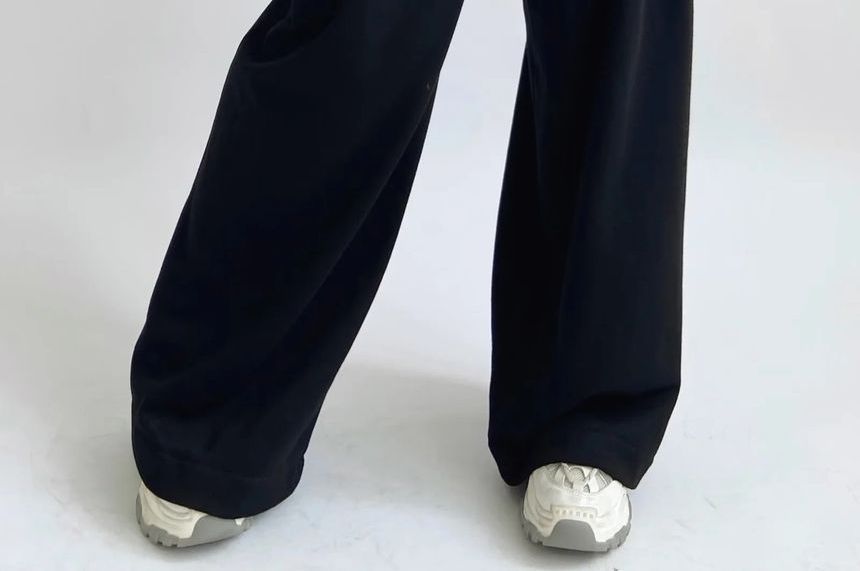 Asiris - Hoge taille, losse, wijde joggingbroek