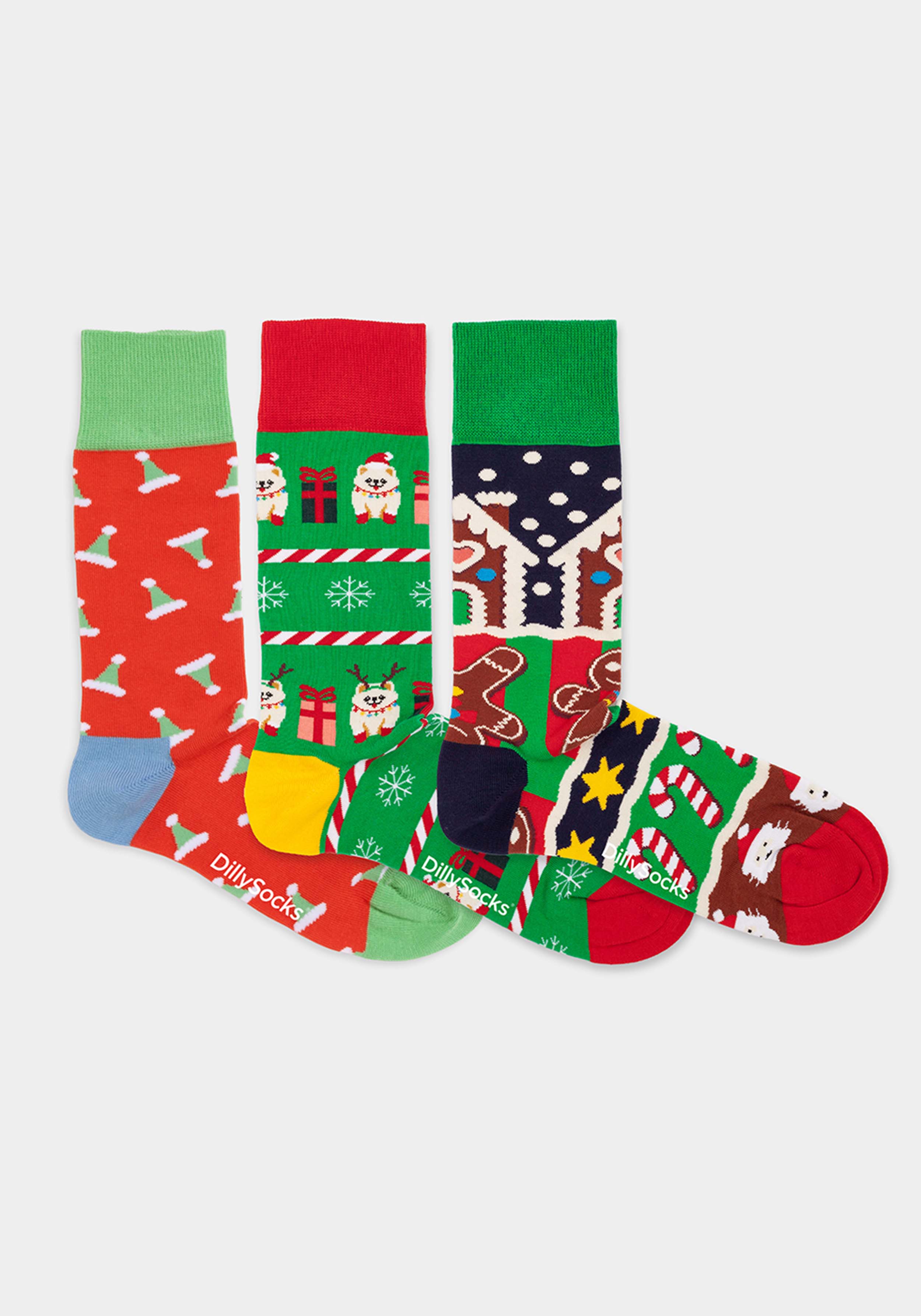 DillySocks Socken 3er-Pack Geschenkbox Chrismas Wonders