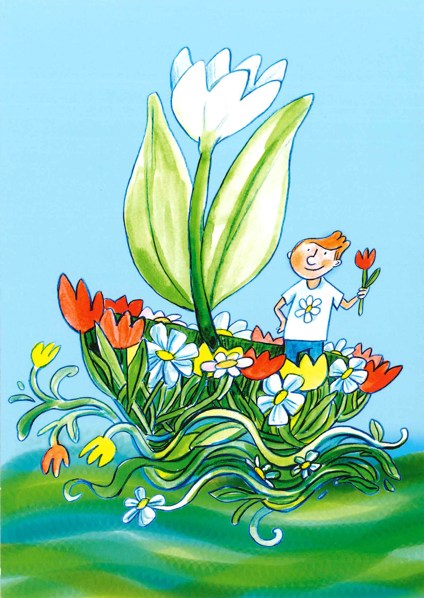 Postkarte 'Blumenmeer' günstig bestellen