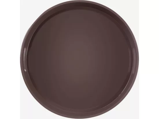 HABITAT - Plateau de service rond en bois laqué - 45 cm - Prune - Jacob