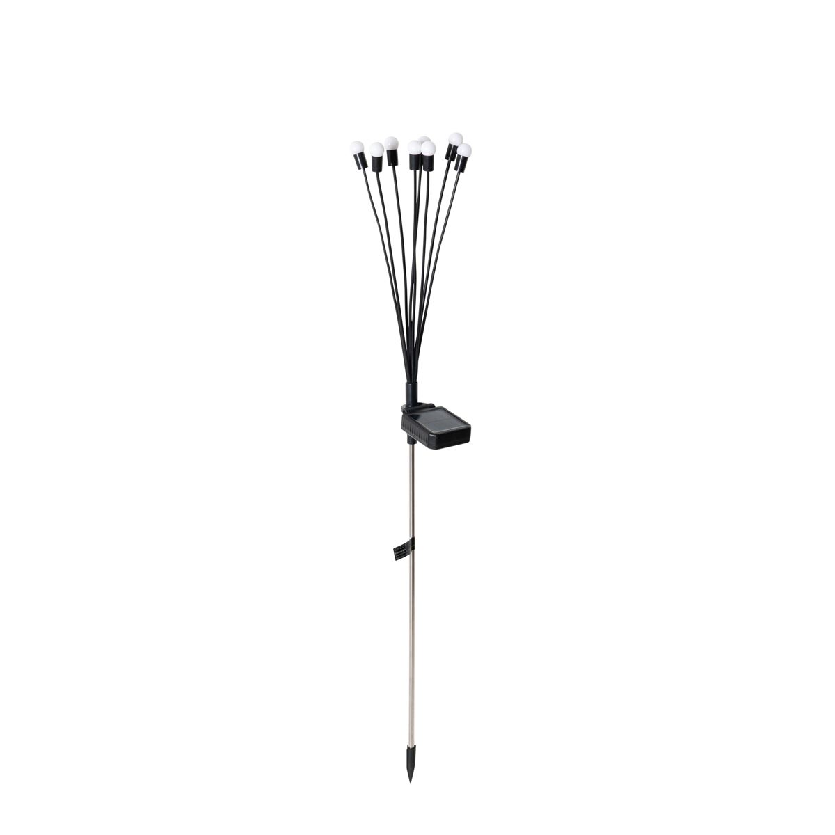 Set van 2 buitenlampen zwart incl. LED met solar en grondpin - Fire Fly