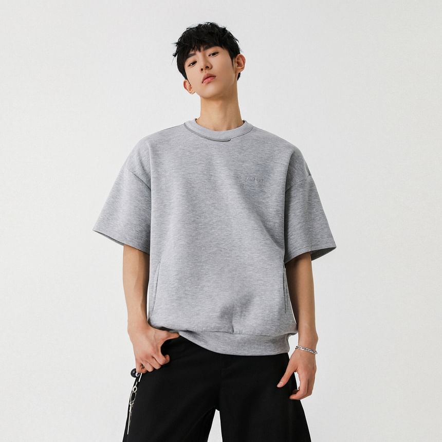 VEAZ - Effen T-shirt met korte mouwen en ronde hals