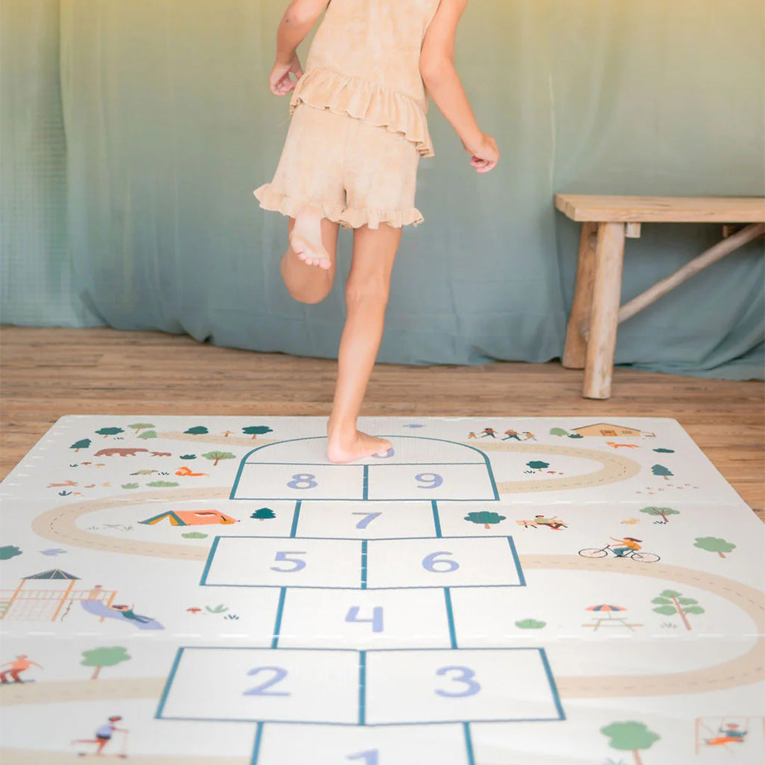 play&go 3-in-1 foam speelmat tiloo - hopscotch - 120x180 cm