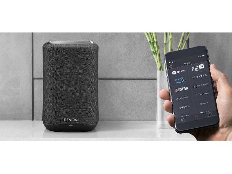 Denon Lautsprecher Home 150 Schwarz Smart-Speaker mit «HEOS Built-In» und erstklassigem kabellosen Sound