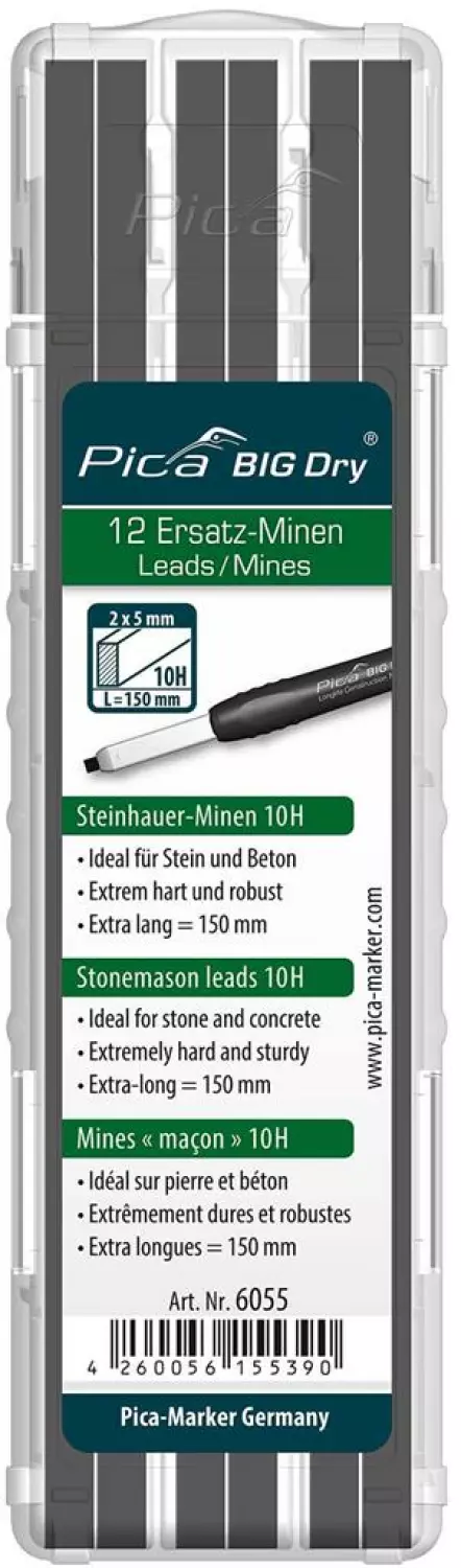 Pica 6055 BIG Dry Navulling - Steenpotlood 10H (12st)