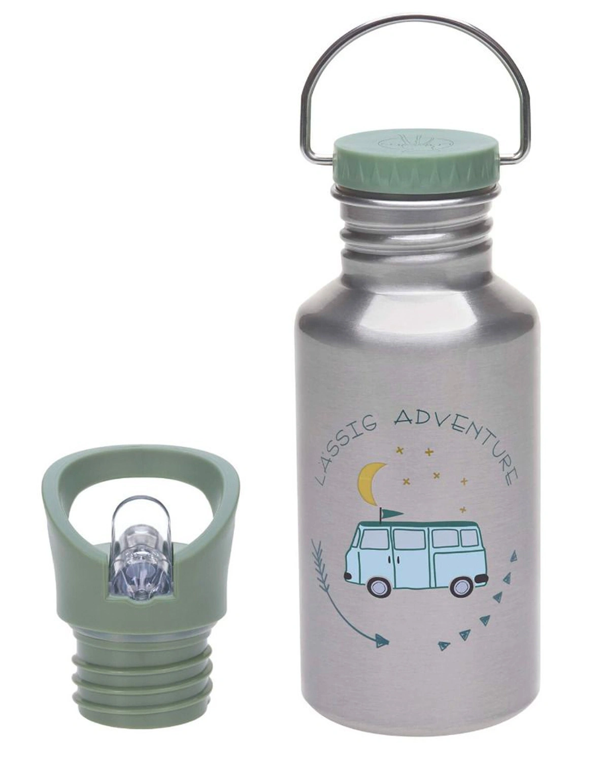 Lässig Edelstahl-Trinkflasche 