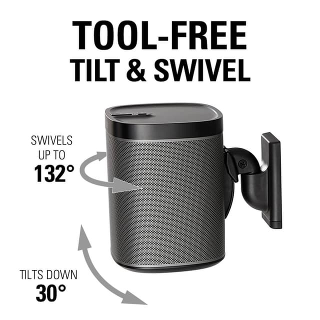 SANUS Vægbeslag til Sonos One SL Play:1 Play:3 Par Sort