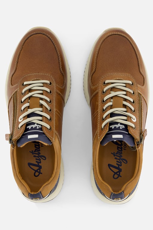 Australian Hurricane Sneakers cognac Leer