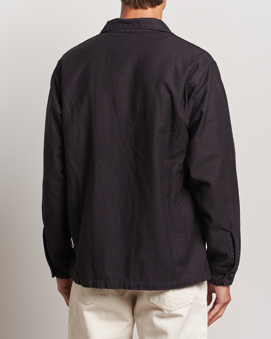 orSlow Cotton Sateen US Army Overshirt Black