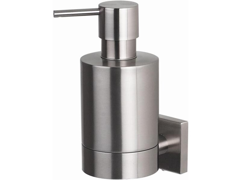 spirella Seifenspender Nyo 200 ml, Silber Seifenspender mit Halter