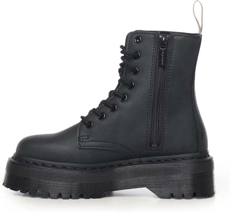 Dr. Martens Eco-leren ritslaarzen zwarte platformszool Black