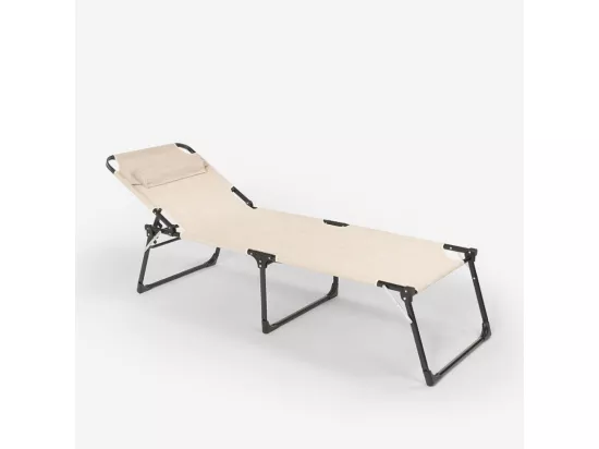 2 chaises longues pliantes en aluminium plage et jardin Gold Coast
