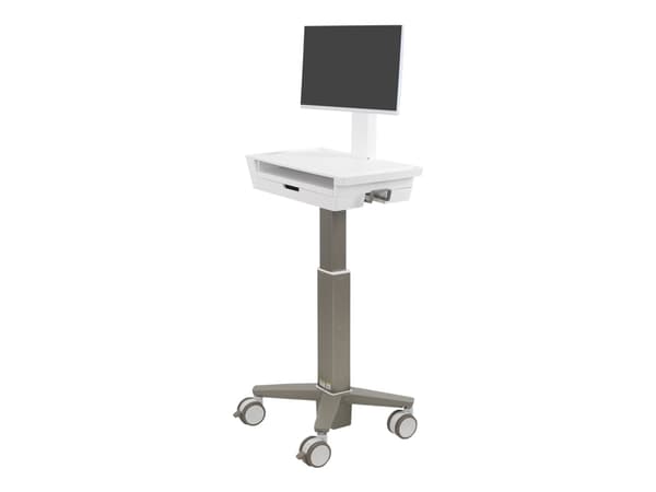 Ergotron CareFit Slim 2.0 - Vogn - lett bruk - for Alt-i-ett / LCD-skjerm - skuff (1x1) - medisinsk - aluminium, kvalitetsplast, sinkplettert stål -