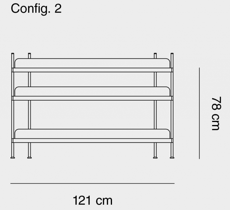 Muuto Compile 2 stellingkast wit