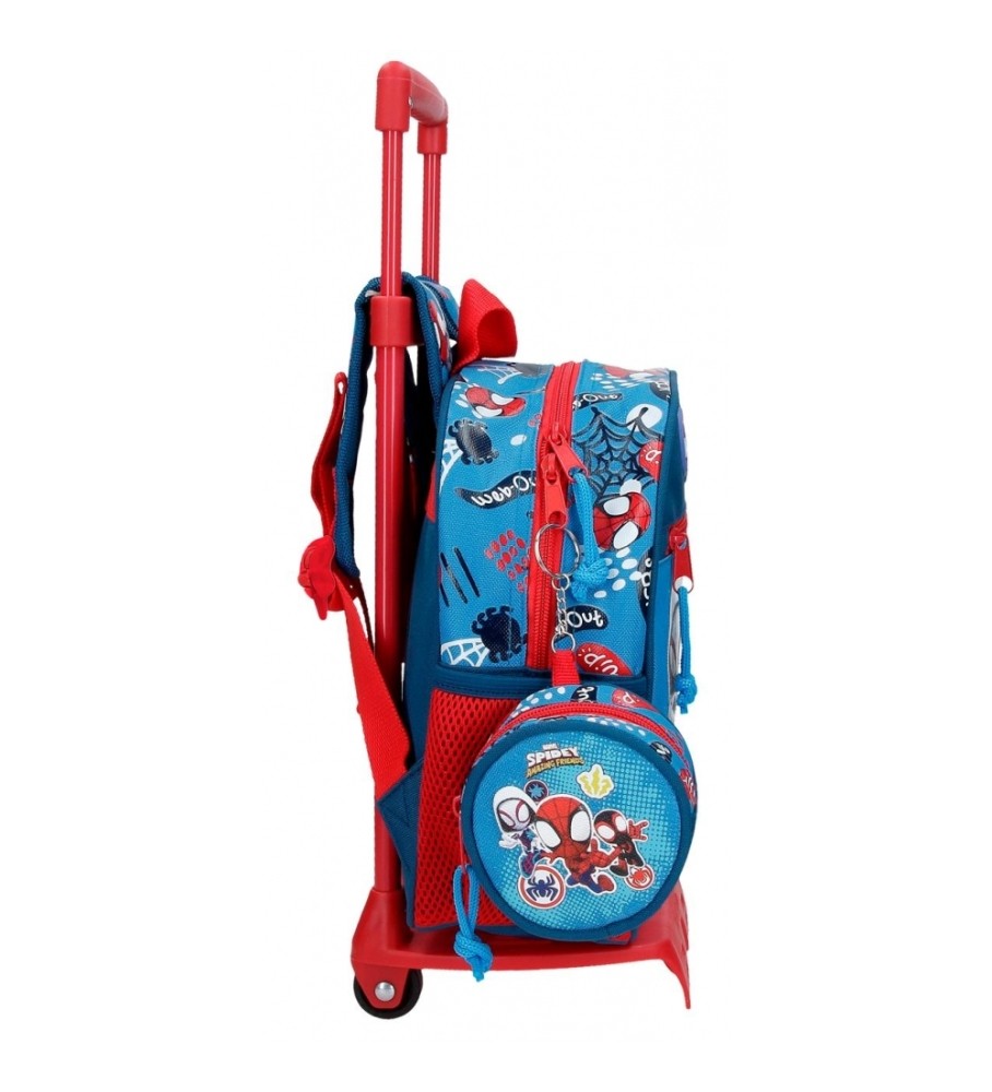 Joumma Bags Mochila Guardera Spidey Go webs go con carro azul