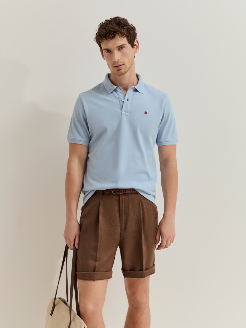 Polo piqué regular fit de algodão