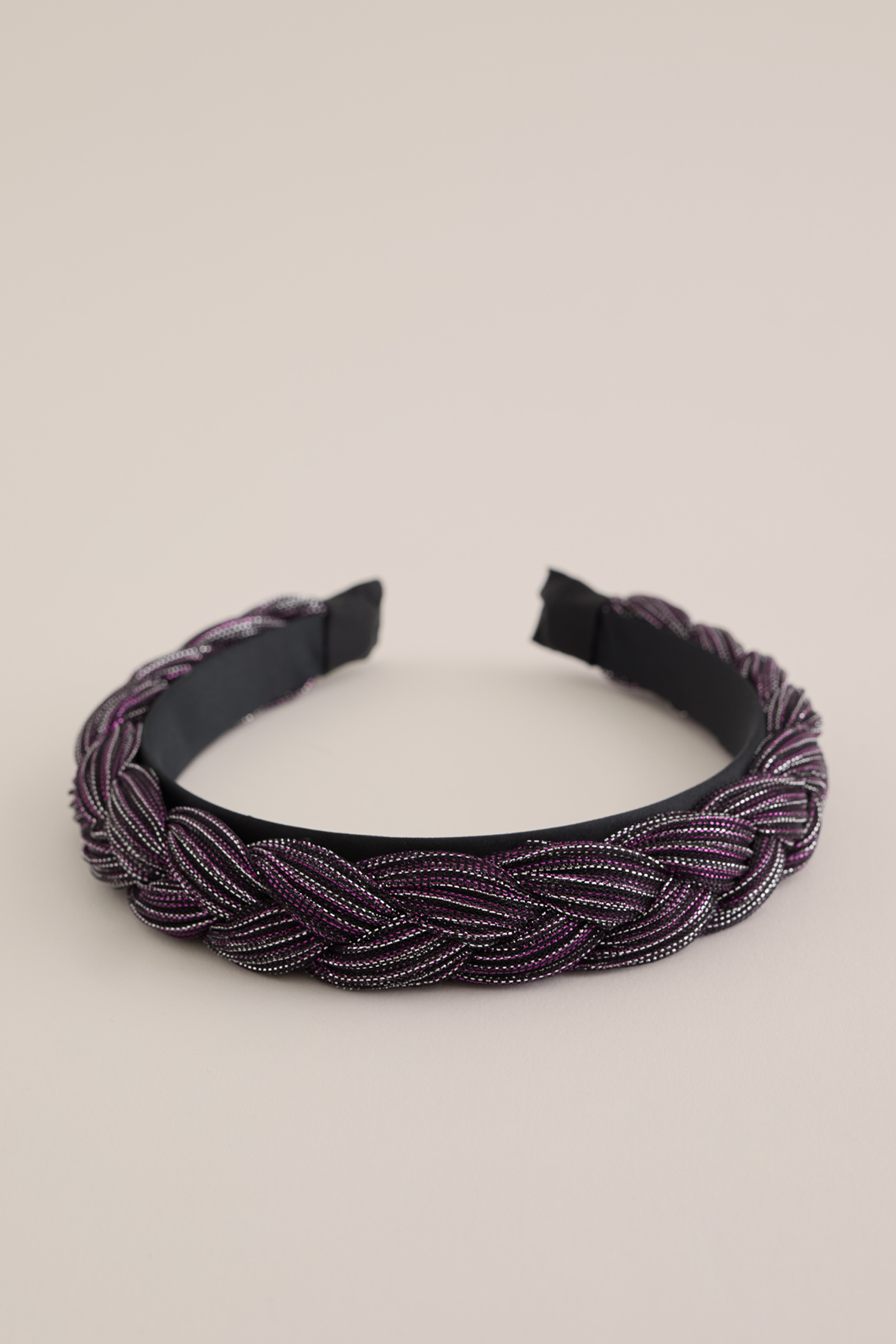 Meisjes haarband met glittergaren WE Fashion Donkerpaars