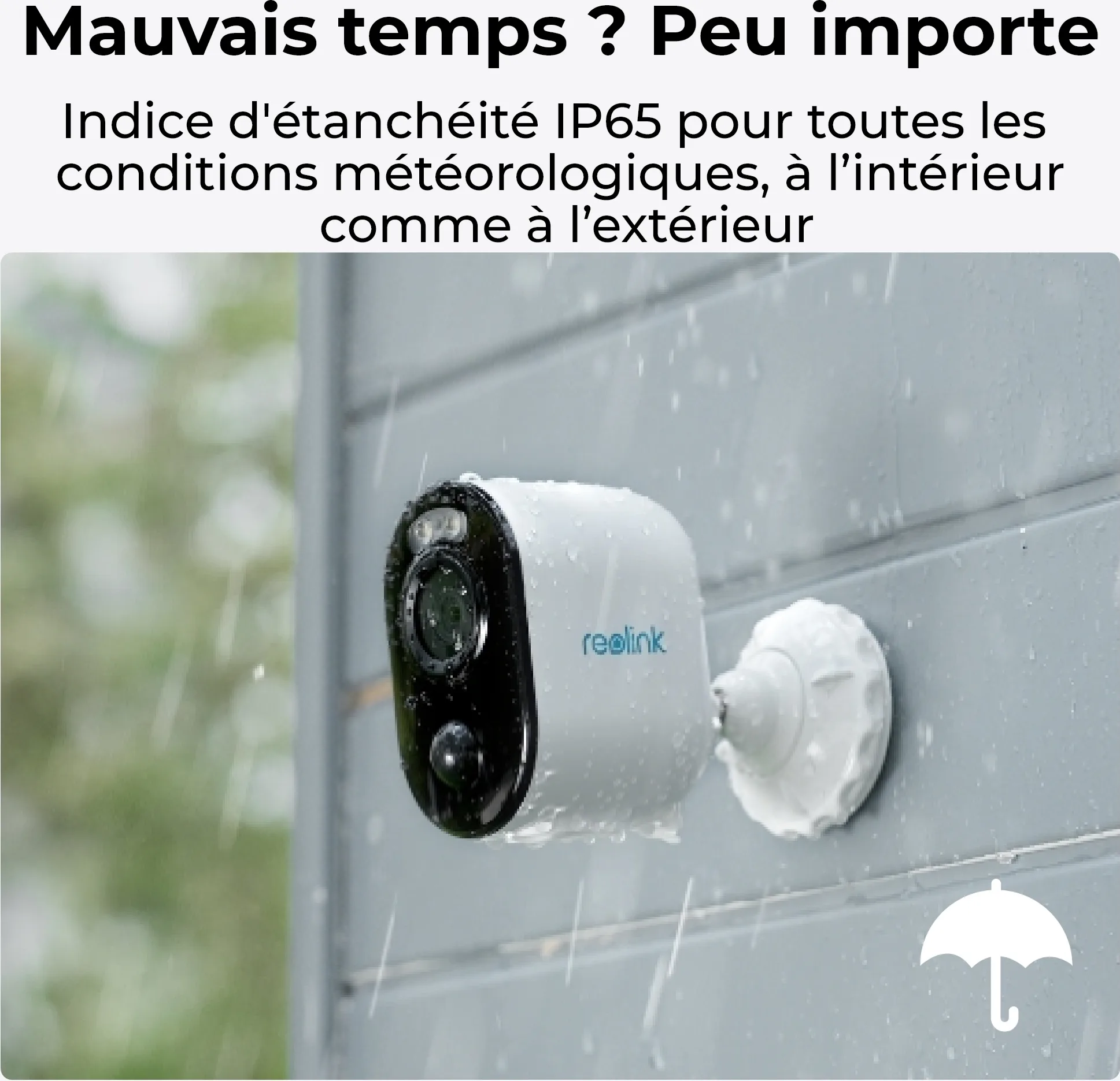 Reolink Argus Series B310 avec panneau solaire Caméra de surveillance