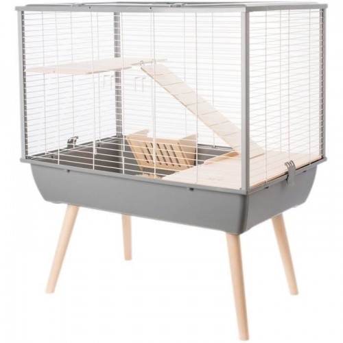 Gaiola elevada Zolux Neo Muki cinza para roedores