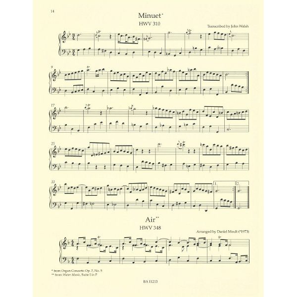Bärenreiter An Easy Handel Organ Album