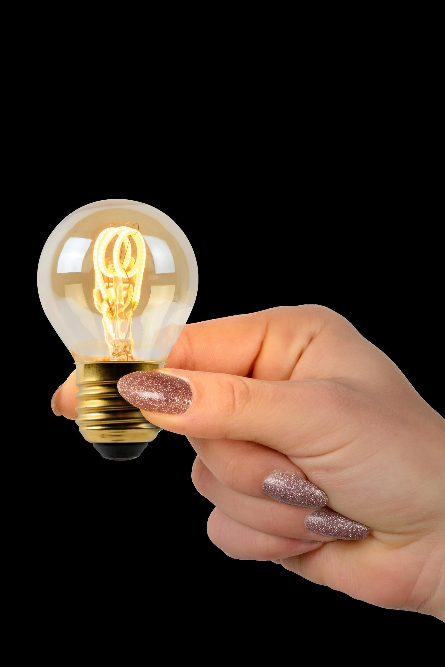G45 LED lichtbron E27 3W 2200K amber dimbaar