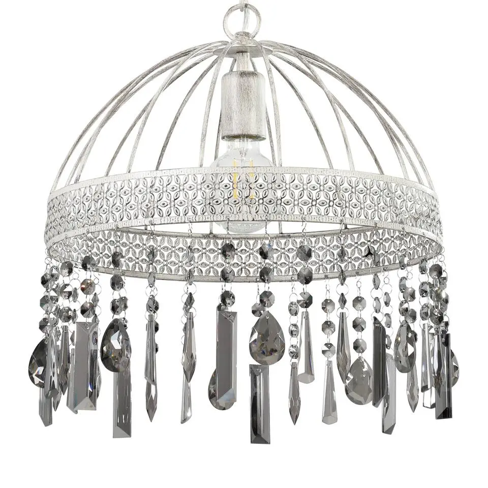 EGLO Steeleville Hanglamp - E27 - Ø 35 cm - Wit/Bruin