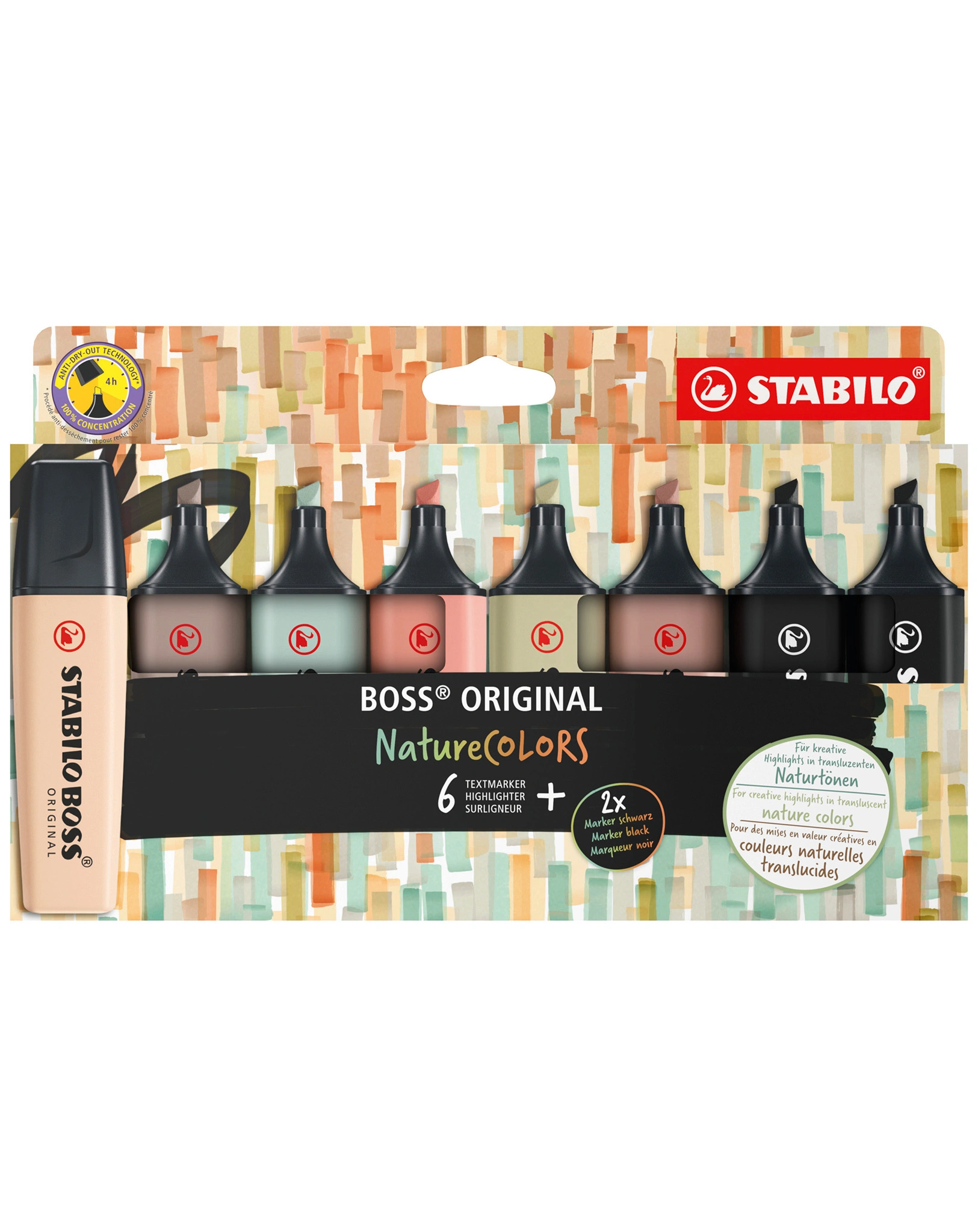 Textmarker STABILO® BOSS ORIGINAL NatureCOLORS 8er-Pack
