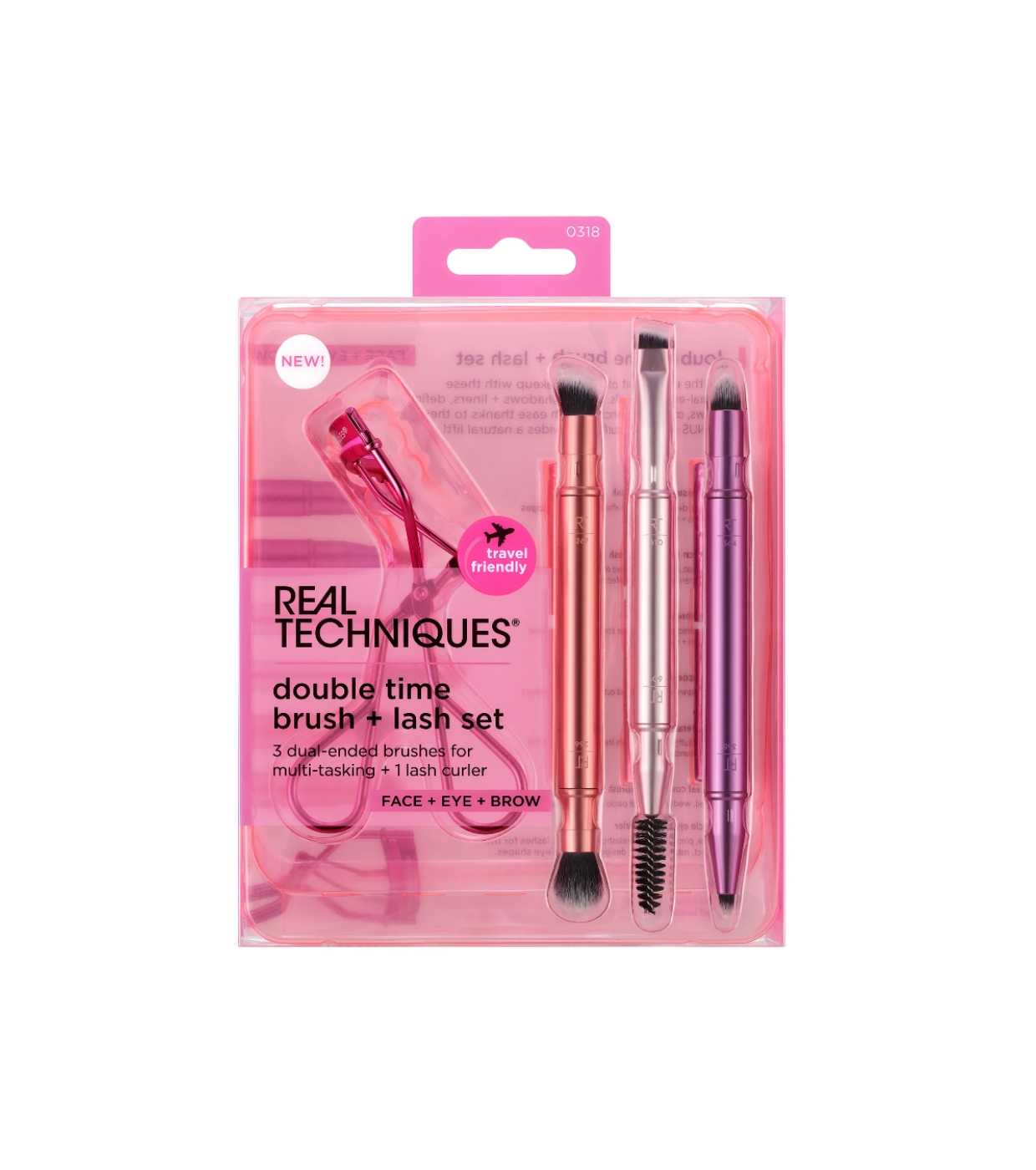 Real Techniques - Conjunto Double Time Brush + Lash set