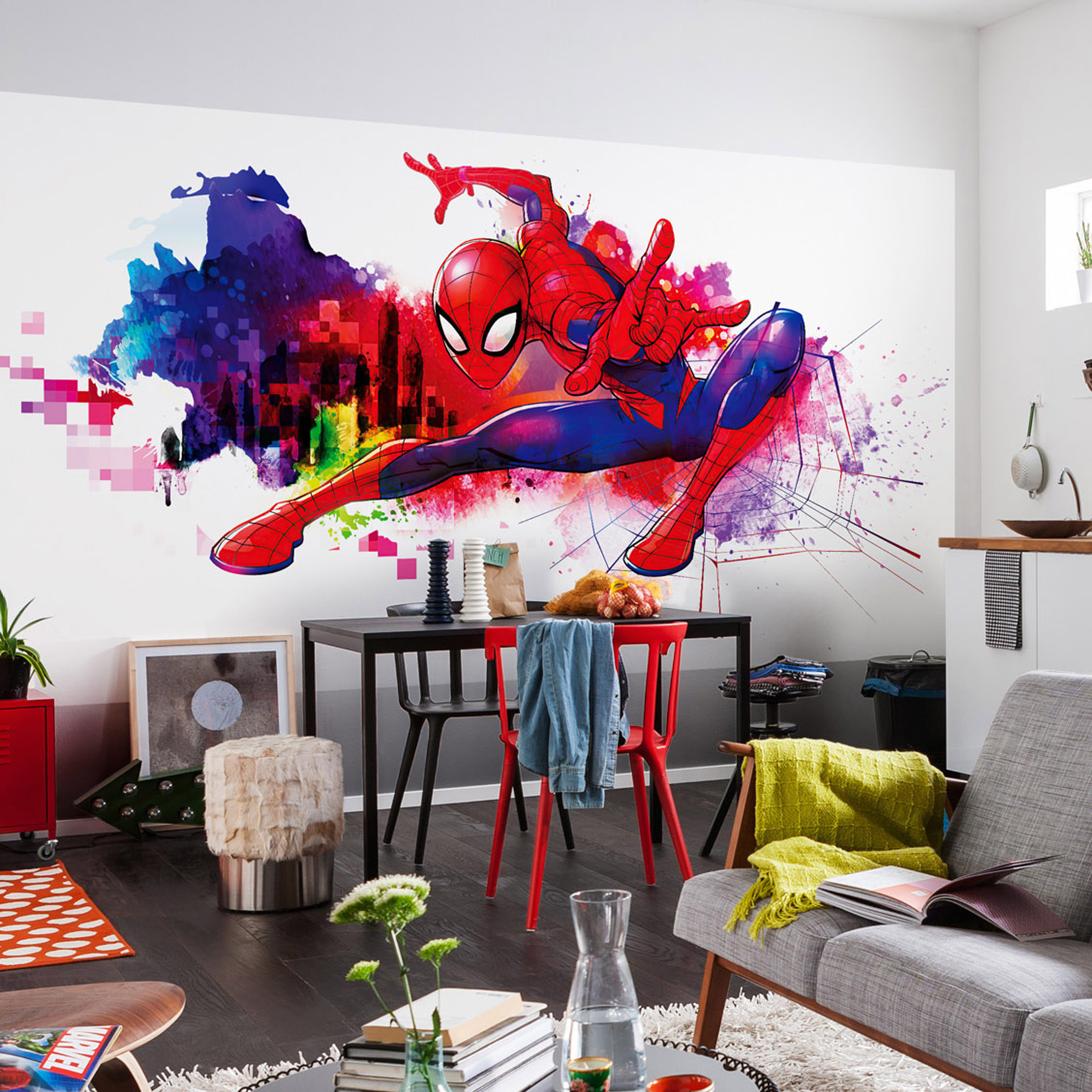 Vlies-Fototapete SPIDER-MAN GRAFFITI ART - 300x150 cm
