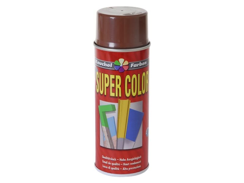 Knuchel Lack-Spray Super Color 400 ml Nussbraun 8011 Farb-Spraydose für den Aussen- und Innenbereich