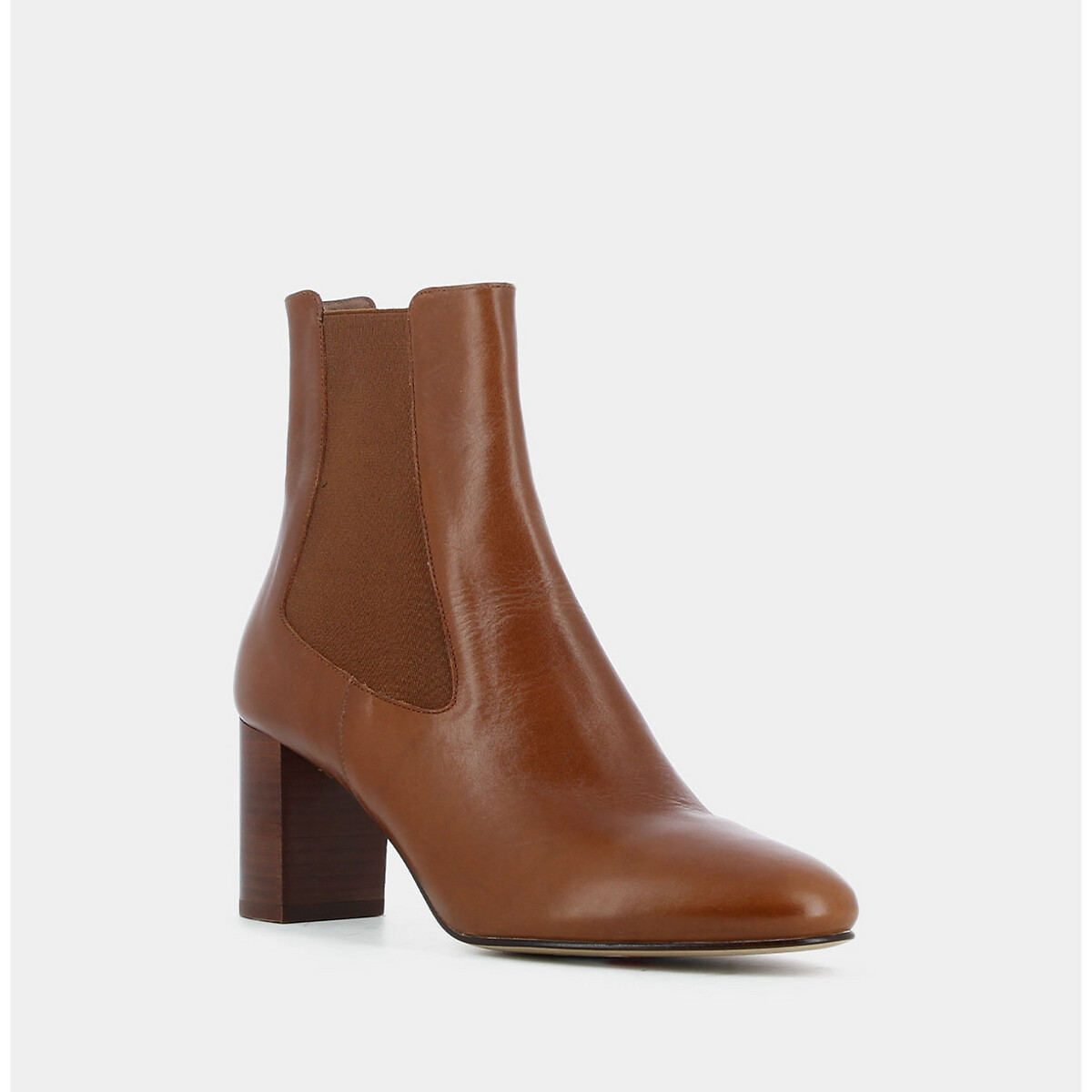 JONAK<br>Botas Chelsea de couro Duris com salto