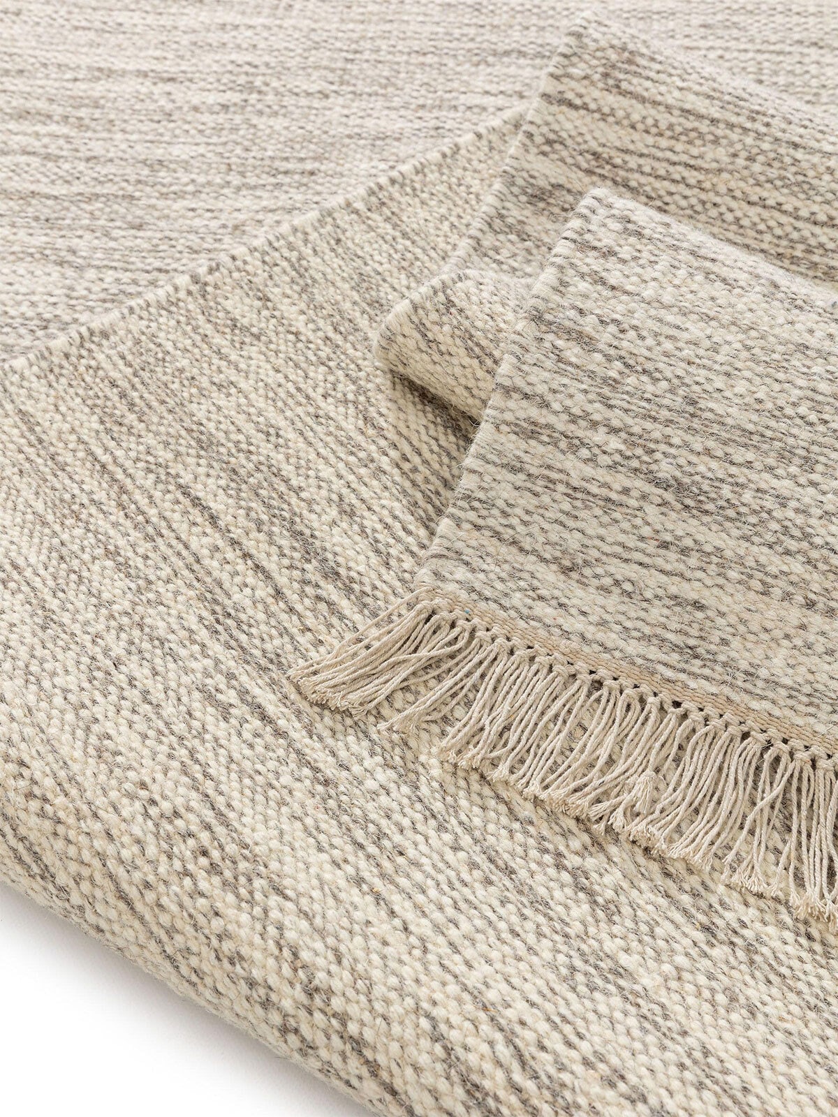 benuta pure Wollteppich SILAS 140 x 200 cm cream/grau