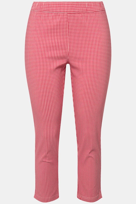 7/8-Bengalinhose Sienna, Vichykaro, hochelastisch