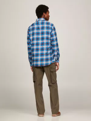 Camisa Tommy Tartan Escovada de Corte Regular
