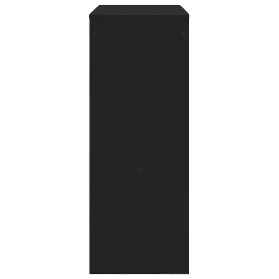 vidaXL - Bartafel met opbergruimte - Zwart - Bewerkt hout - 90x43 cm