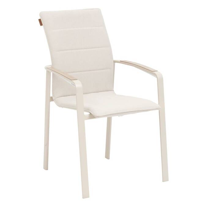 Fauteuil de jardin empilable DIESE Ivoire & Argile