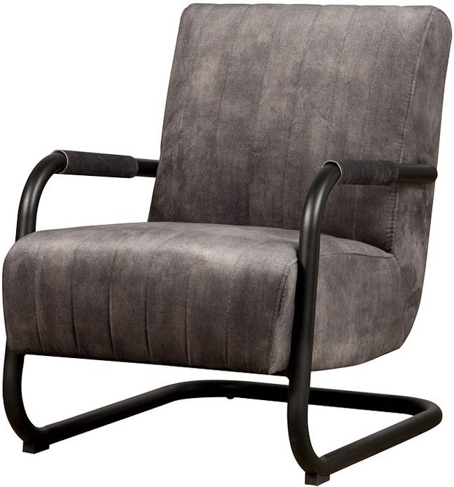 Fauteuil Anthracite Riva B65 x D86 x H83 cm