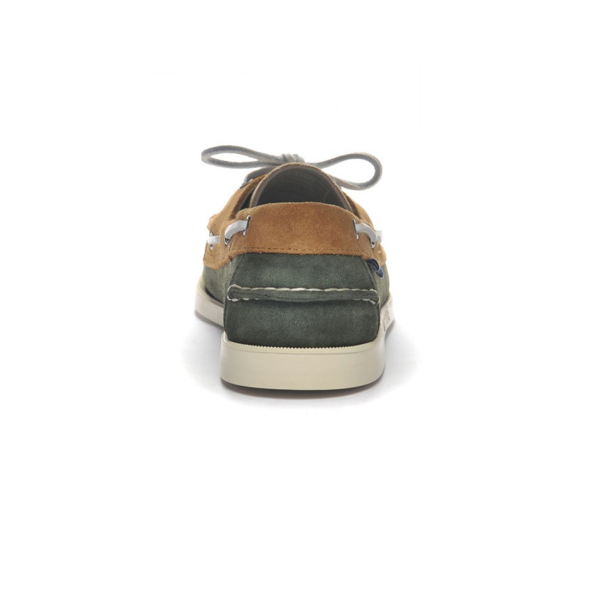 DOCKSIDES PORTLAND JIB GREEN THYME TAUPE-Chaussures bateau pour homme en suede GREEN THYME TAUPE