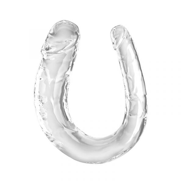 King Cock Double Trouble Dildo Duplo Transparente 33 cm
