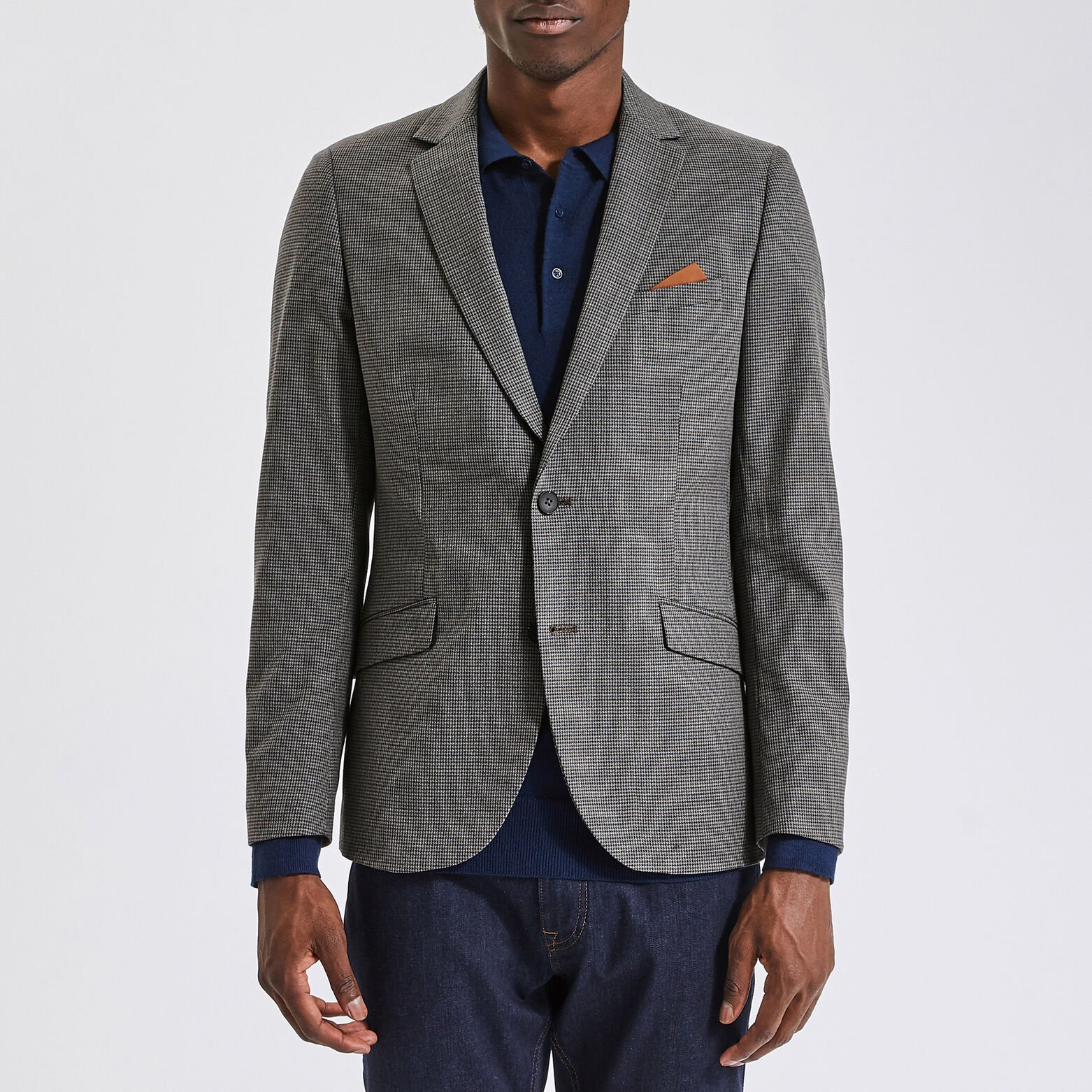 Veste slim motif pied de puce Multicolore