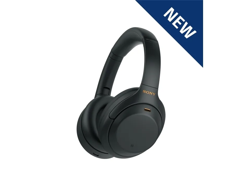 Sony WH-1000XM4 - Hovedtelefoner med mik. - fuld størrelse - Bluetooth - trådløs, kablet - NFC - aktiv støjfjerning - 3,5 mm jackstik - sort